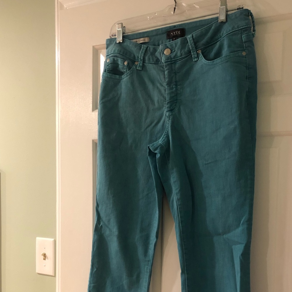 NYDJ Sheri High Waist Frayed Hem Ankle Jeans Sz 8